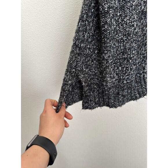 Torrid Women's Knitted Long Line Cardigan Open Front Hooded Black White Sz 1X - Picture 7 of 9